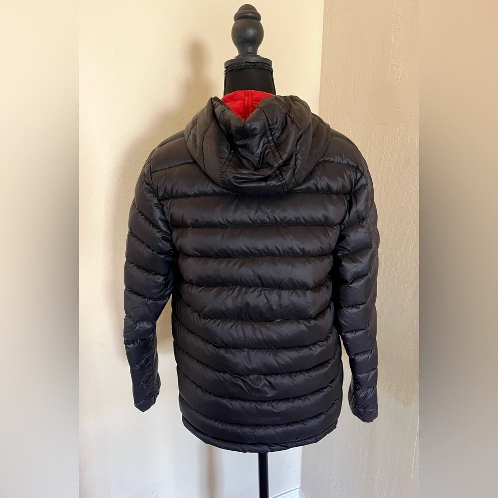 Weatherproof Down Quilted Black and Red Kids Puffer Jacket Packable - Picture 4 of 16
